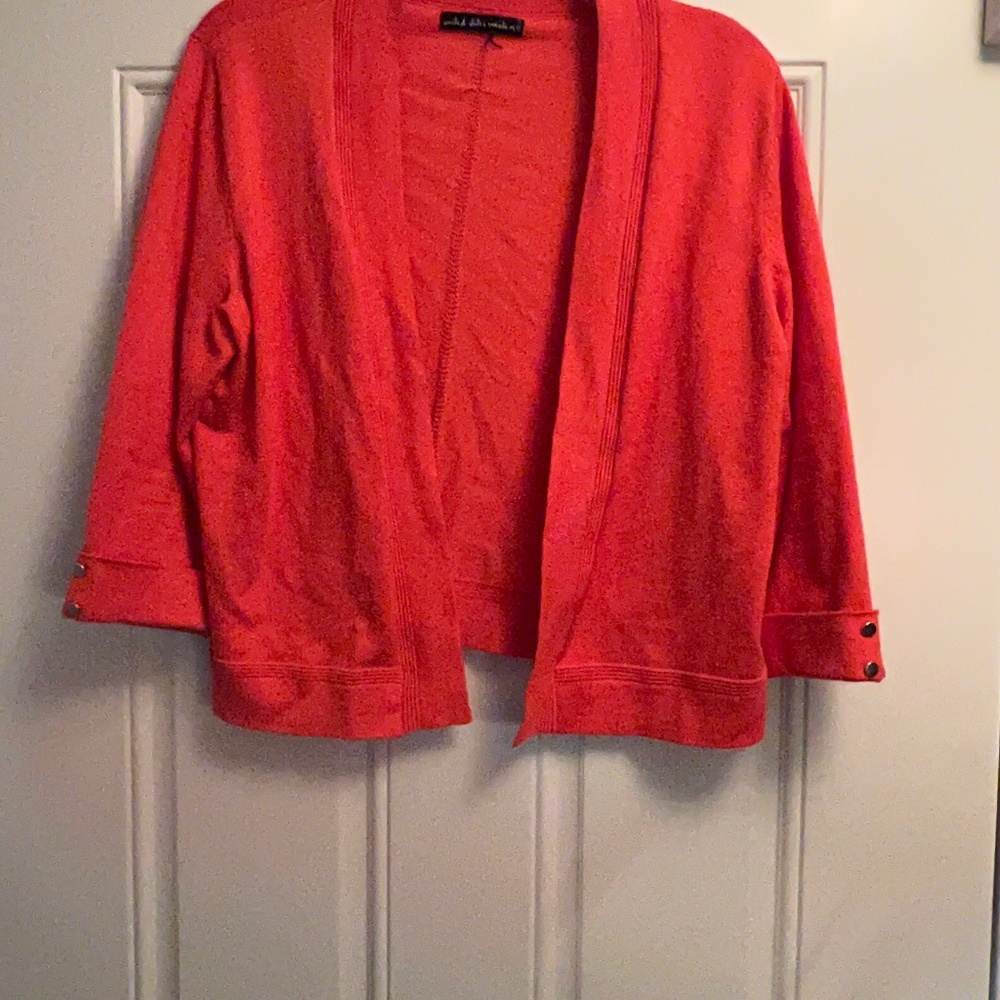 Orange Sweater w/3/4 Length Sleeves